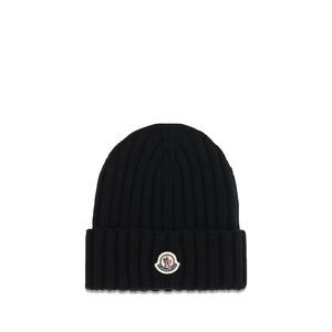 Moncler Women Wool Beanie With Logo